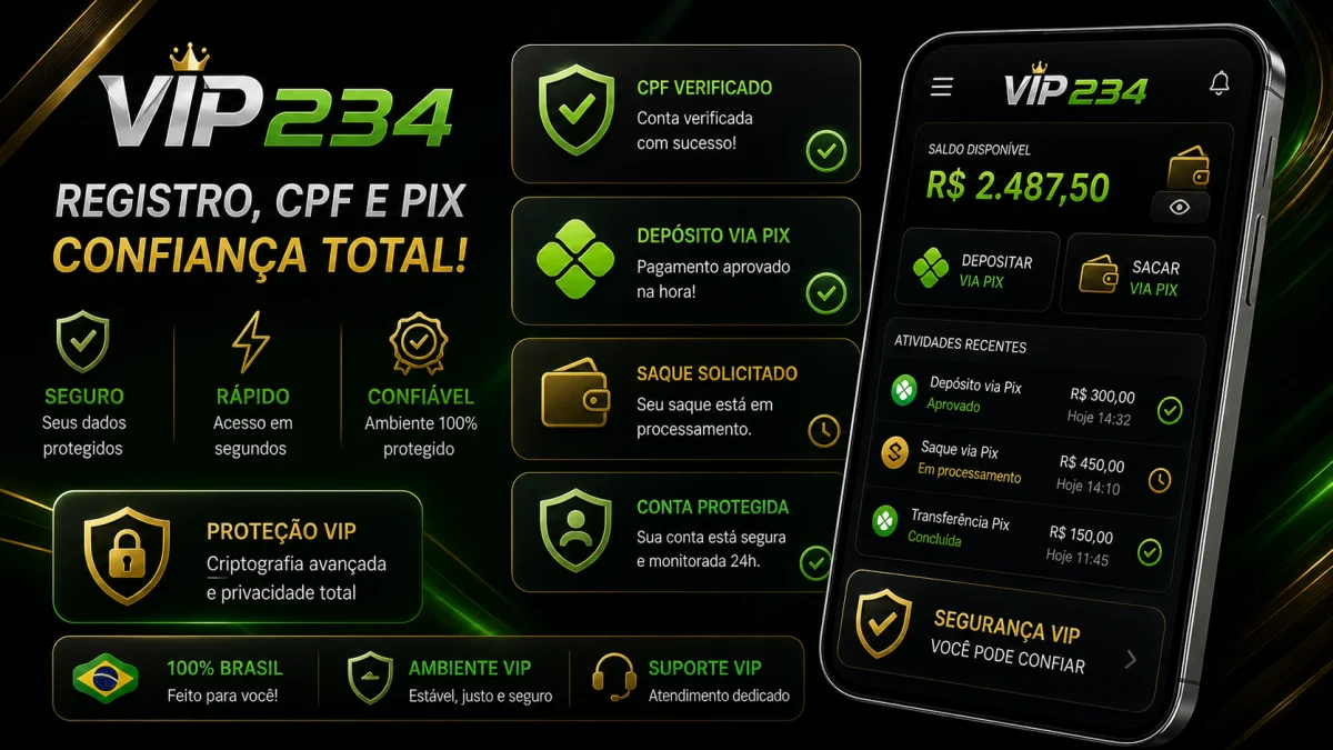 VIP234 - Cadastro CPF e Pix