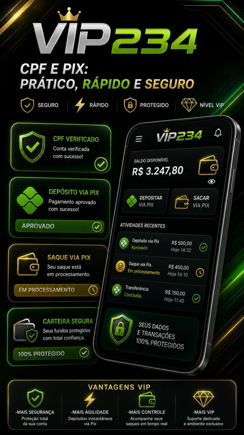 VIP234 APK - Pix e CPF